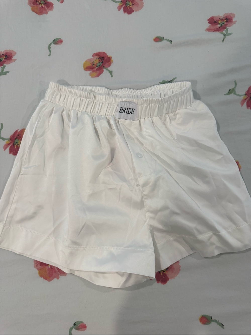 White Satin Boxer Shorts